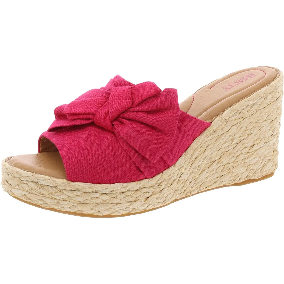 Adalia Womens Bow Nylon Wedge Sandals