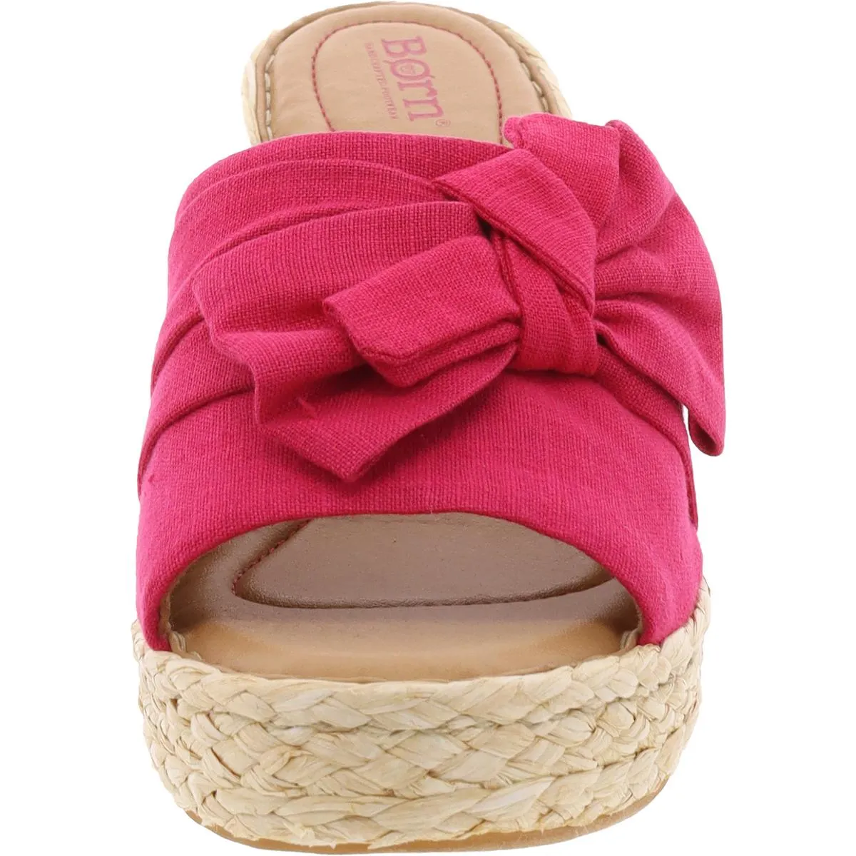 Adalia Womens Bow Nylon Wedge Sandals