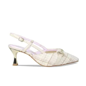 Addison: Cream Tweed &amp; Leather