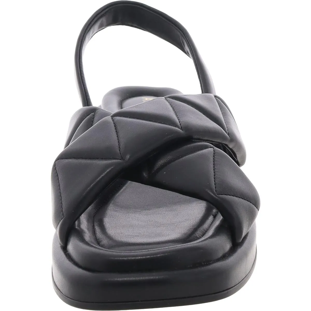 Air Womens Quilted Faux Leather Slingback Sandals