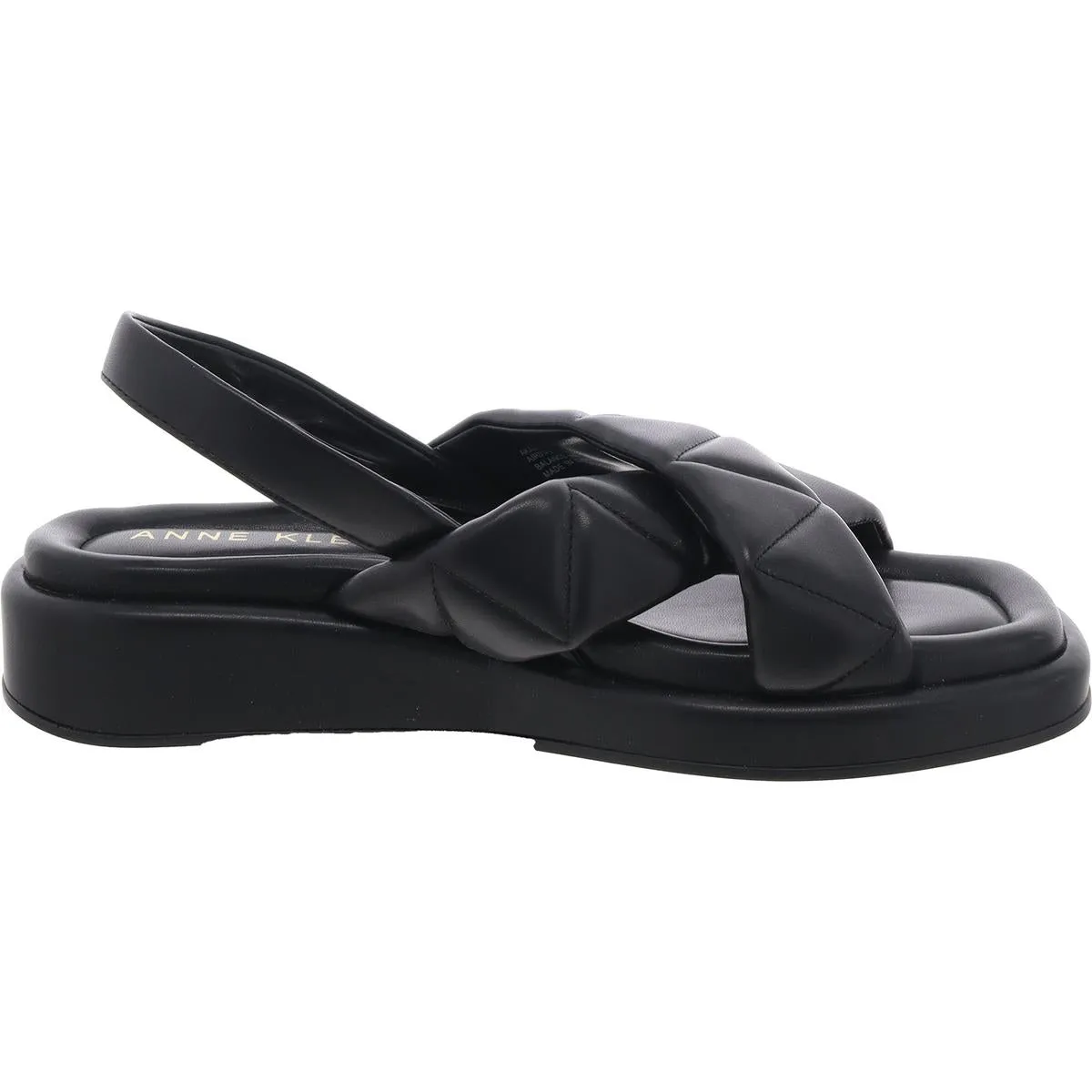 Air Womens Quilted Faux Leather Slingback Sandals