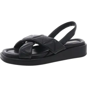 Air Womens Quilted Faux Leather Slingback Sandals