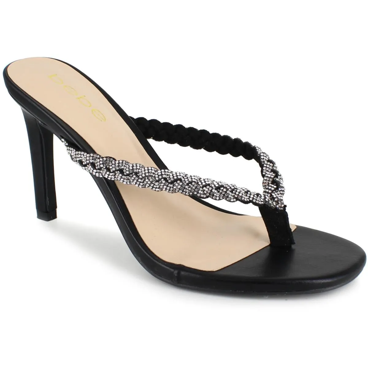 Aislinn Womens Rhinestone Slip On Heels