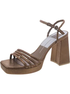 AKITA Womens Faux Leather Ankle Strap Strappy Sandals