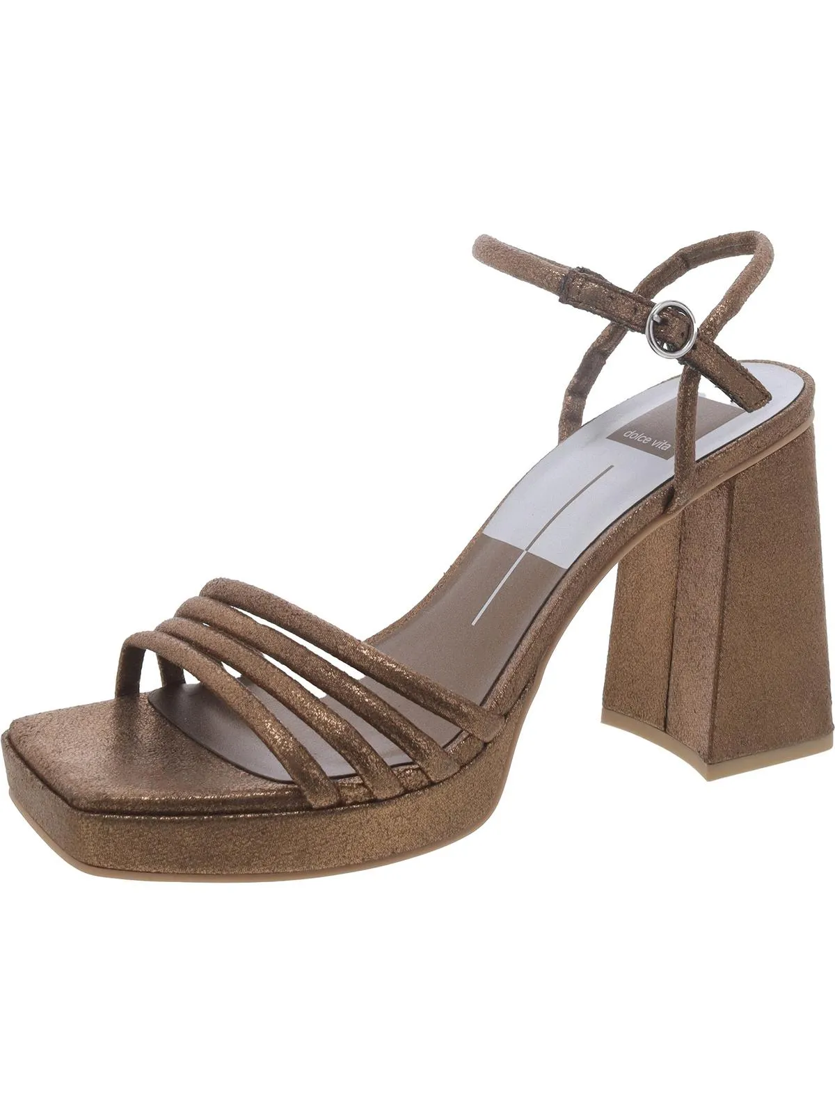 AKITA Womens Faux Leather Ankle Strap Strappy Sandals