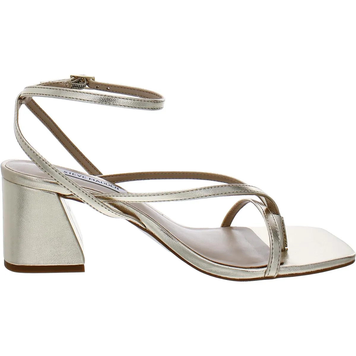 Alaina Womens Block Heel Faux Leather Slingback Sandals