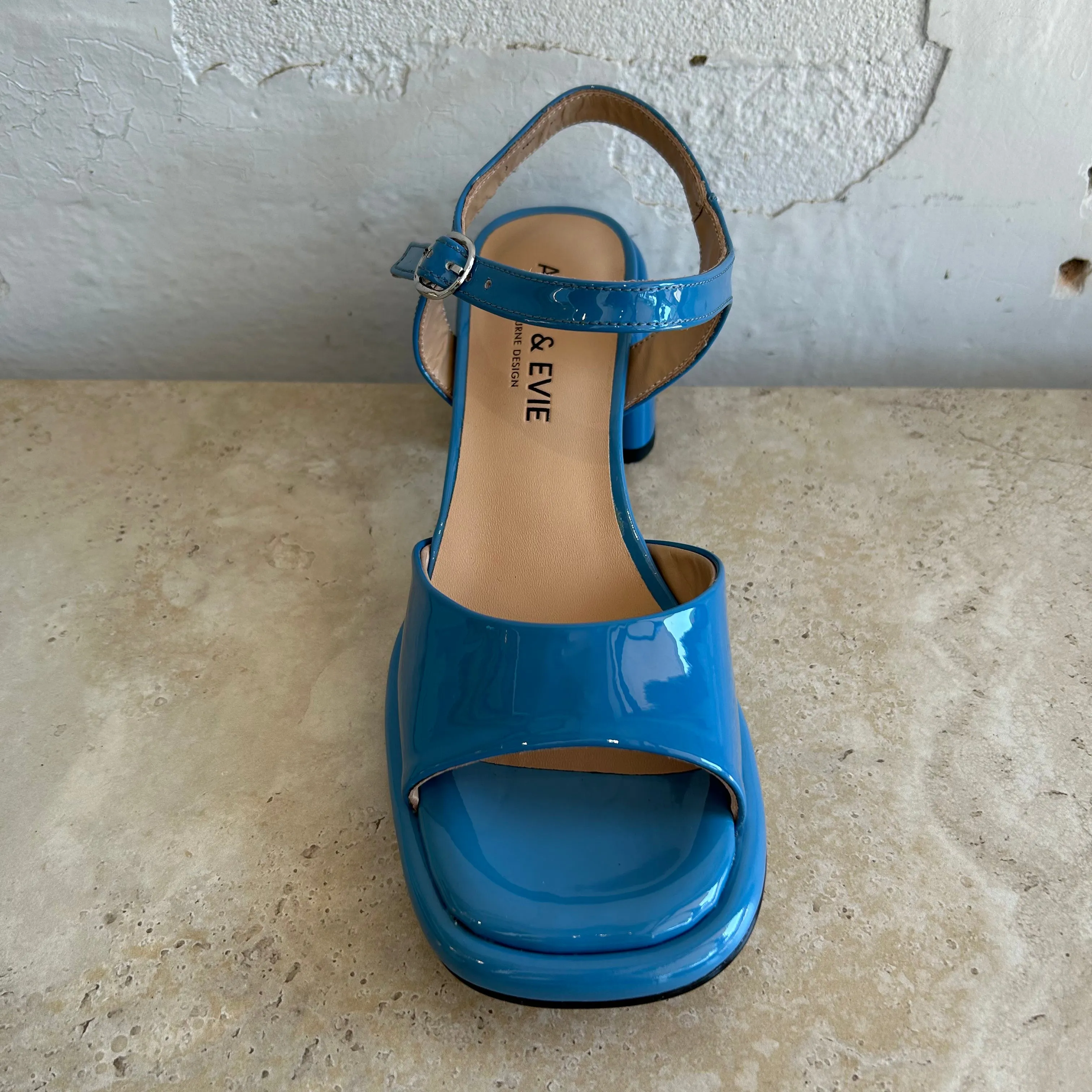 Alfie & Evie Yuzu Blue Patent