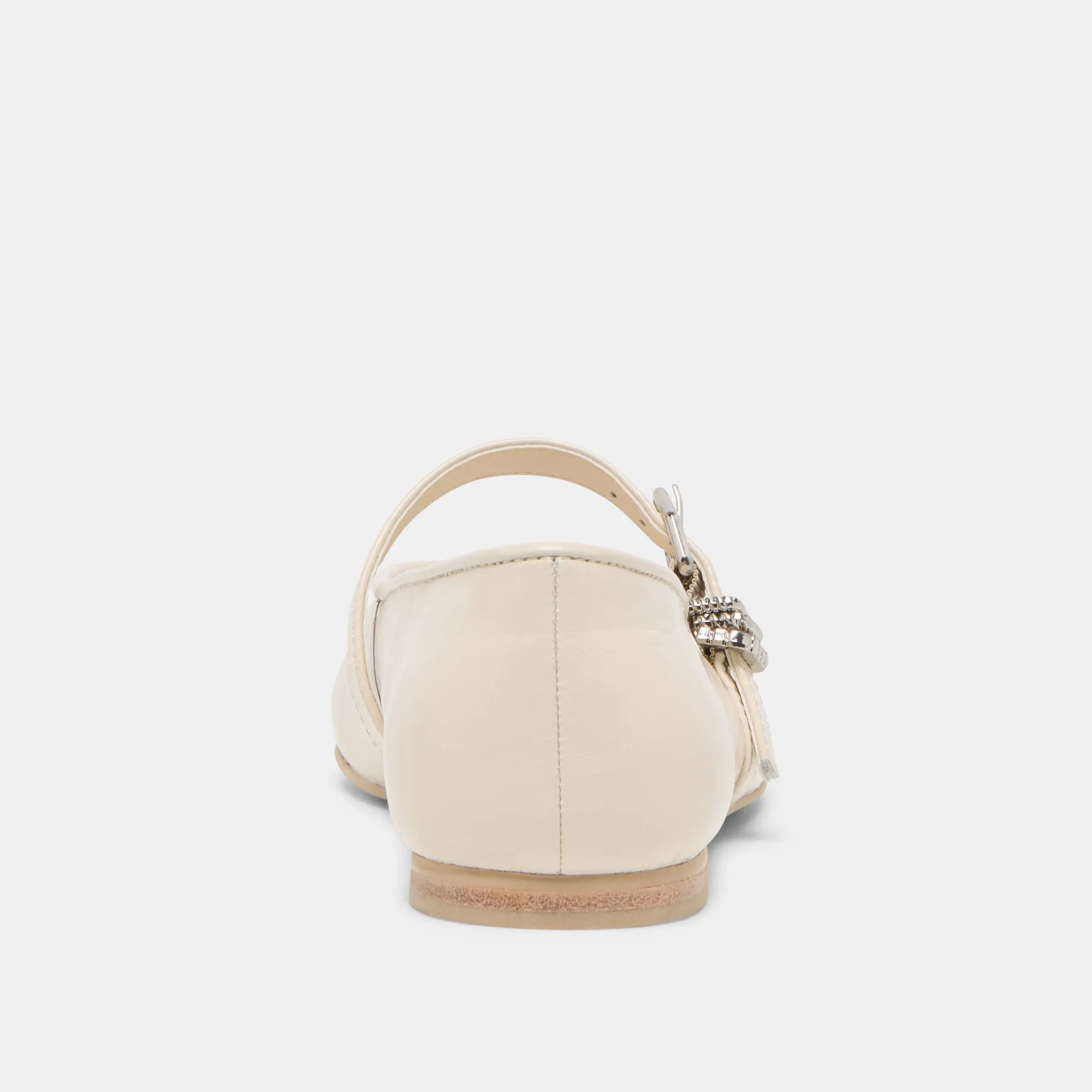 ALIZZA BALLET FLATS CREME CRINKLE PATENT