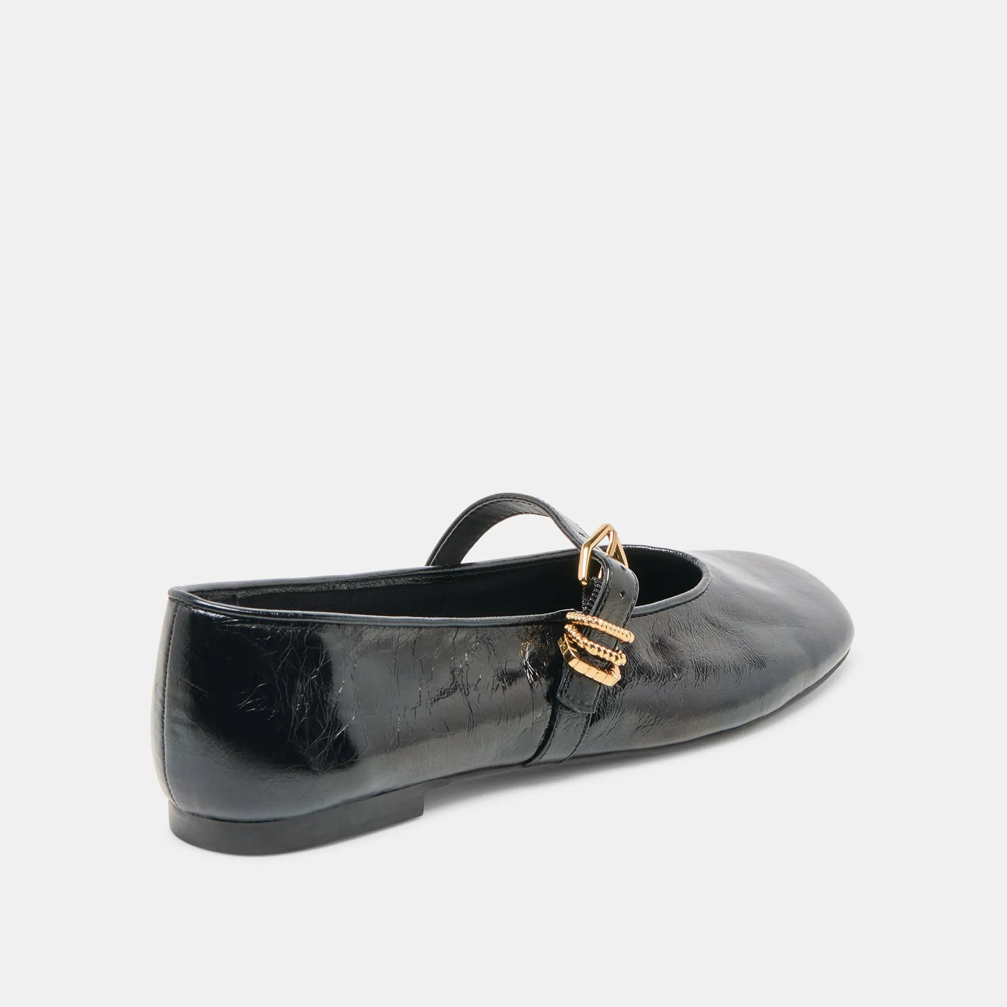 ALIZZA BALLET FLATS MIDNIGHT CRINKLE PATENT