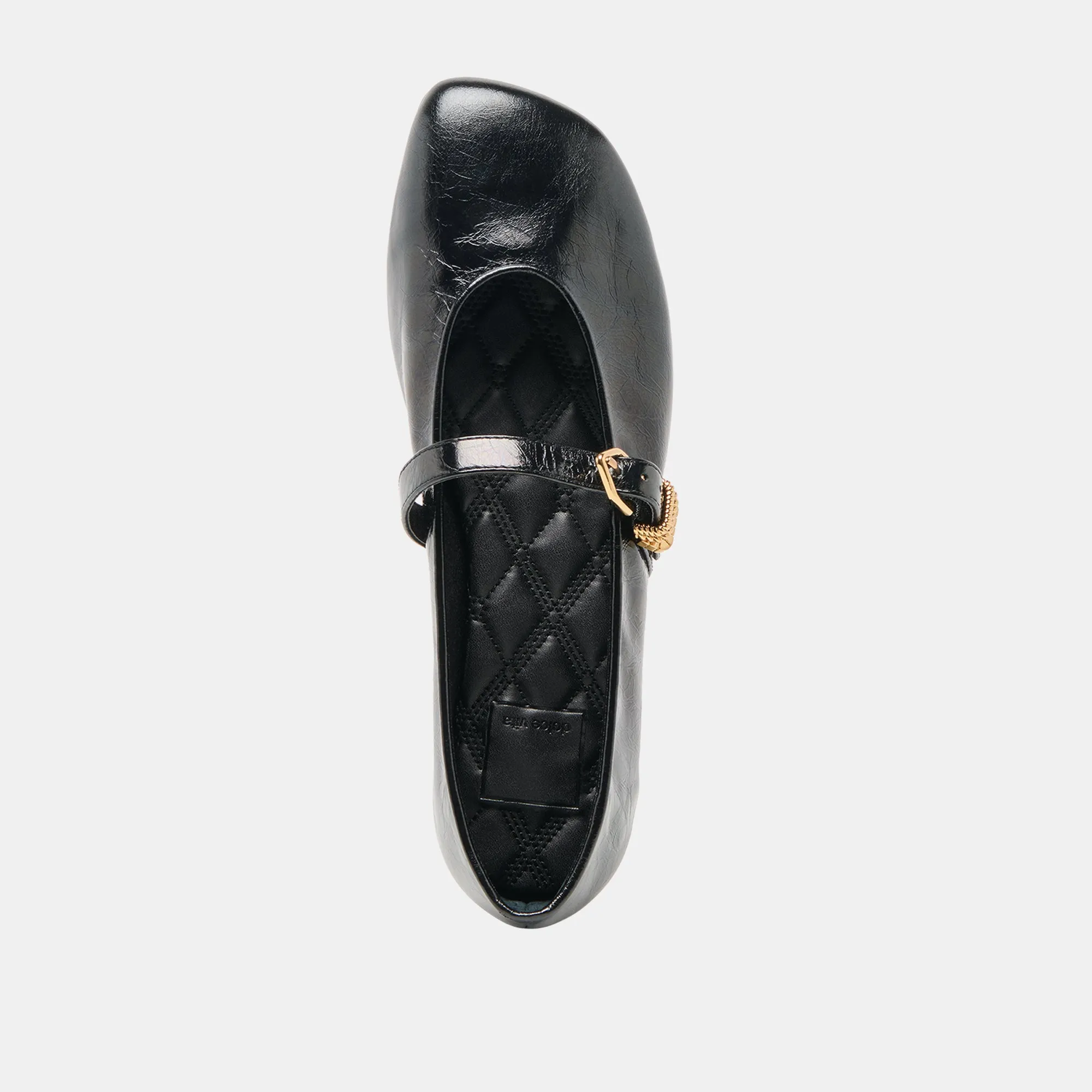 ALIZZA BALLET FLATS MIDNIGHT CRINKLE PATENT