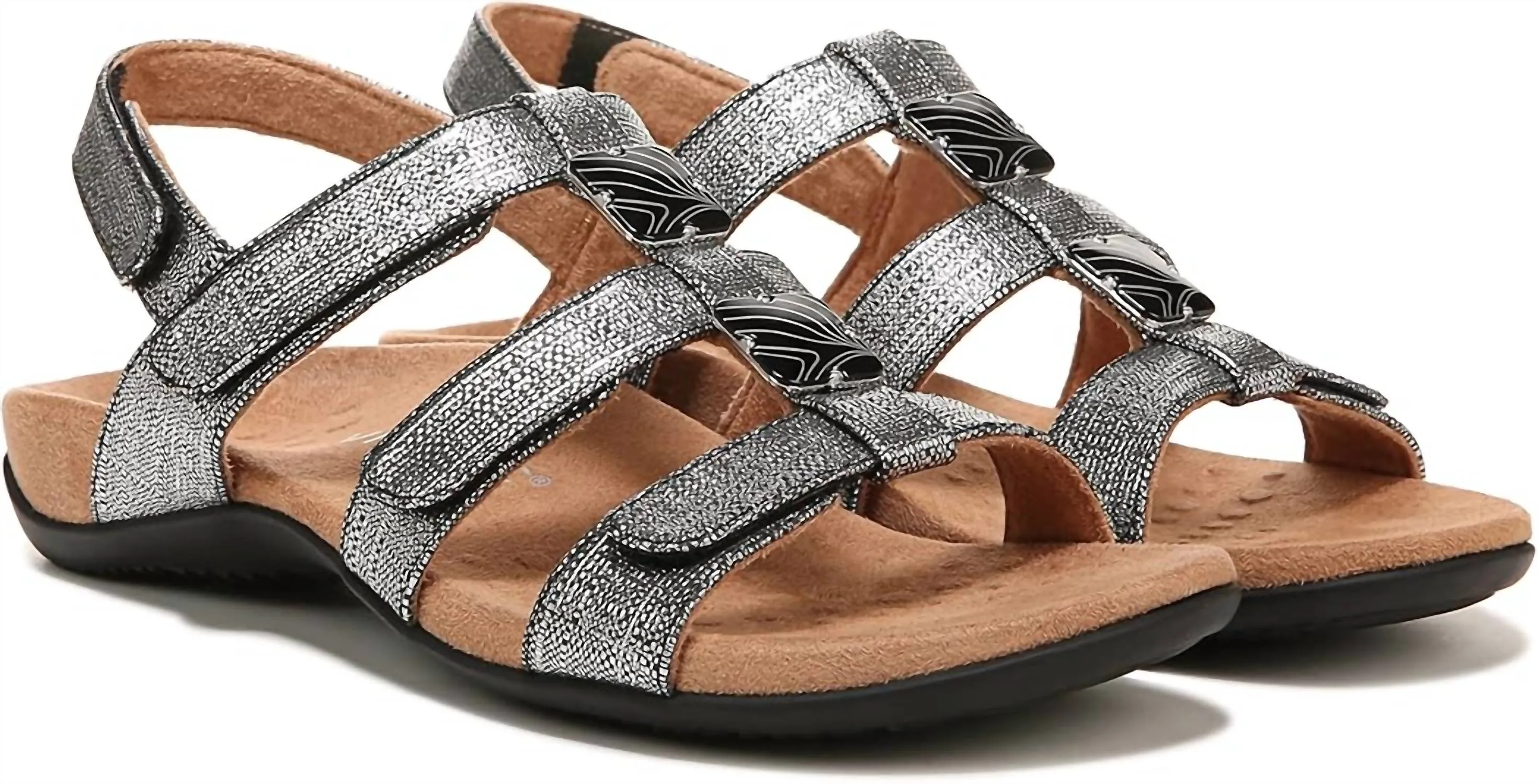 Amber Linen In Black Metallic