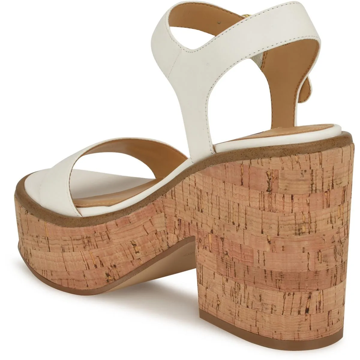 AMY3 Womens Cushioned Footbed Faux Leather Platform Sandals