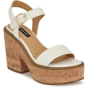 AMY3 Womens Cushioned Footbed Faux Leather Platform Sandals