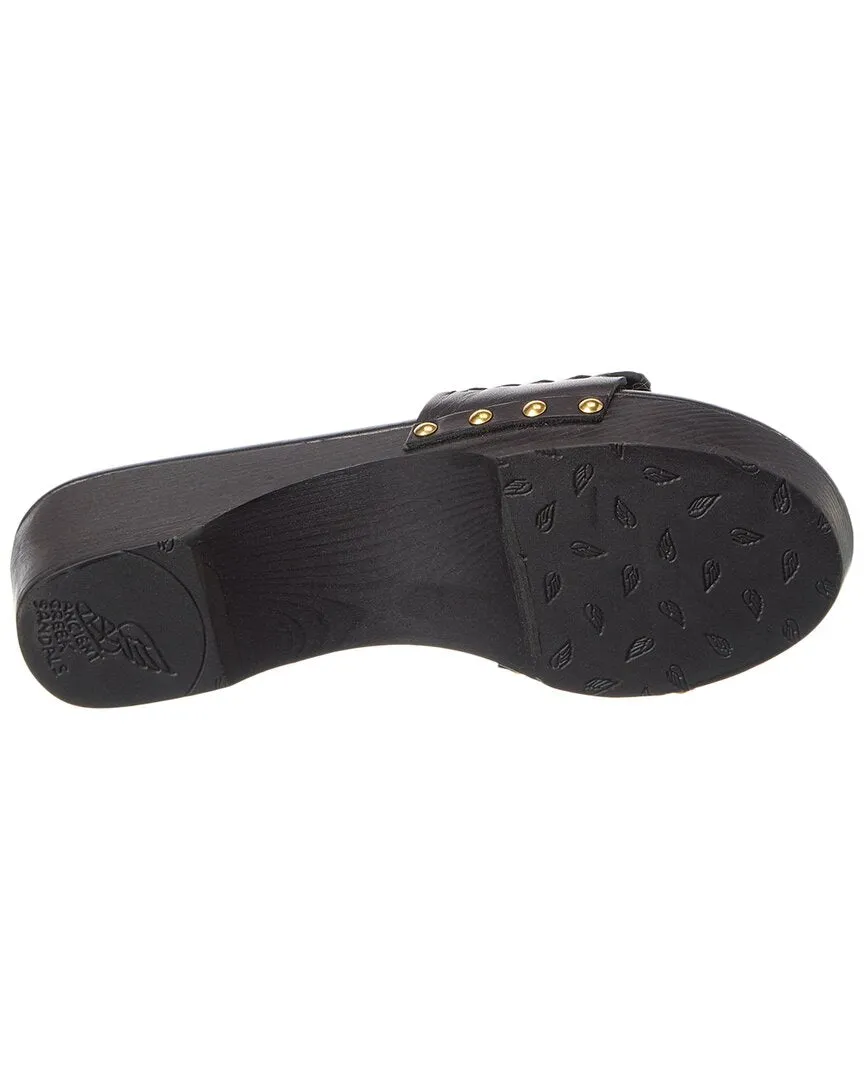Ancient Greek Sandals Open Woven Leather Clog