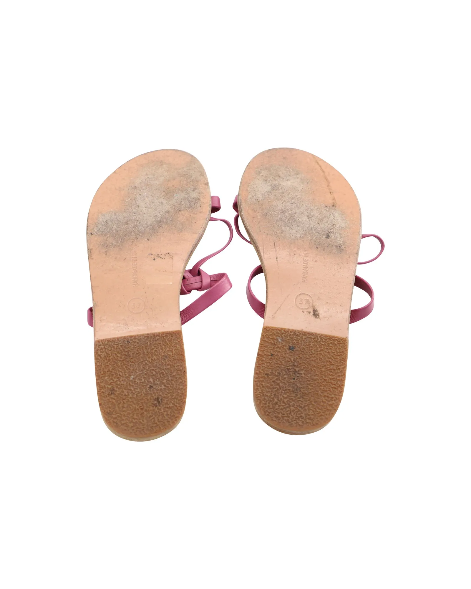 Ancient Greek Sandals Spetses Flat Knot Sandals in Pink Leather