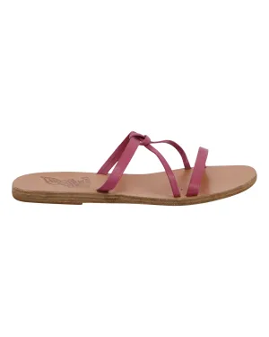 Ancient Greek Sandals Spetses Flat Knot Sandals in Pink Leather