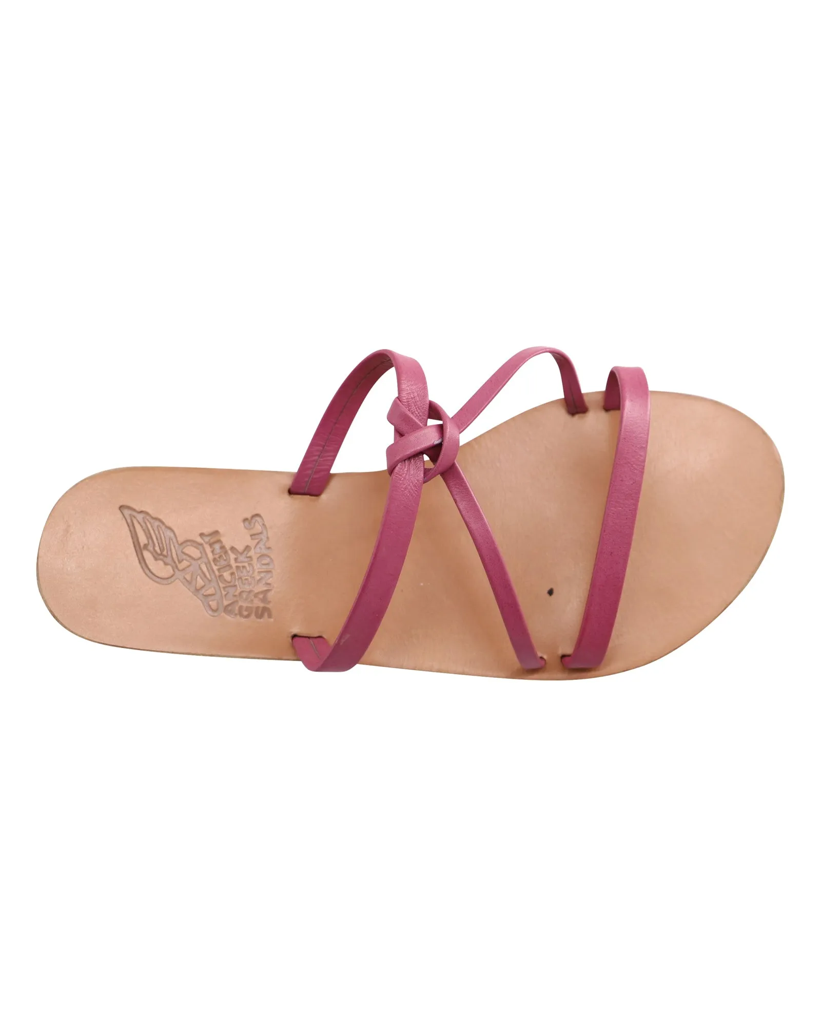 Ancient Greek Sandals Spetses Flat Knot Sandals in Pink Leather