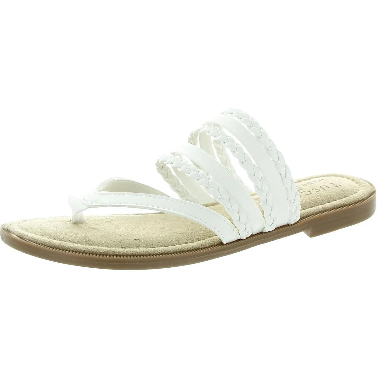 ANJI Womens Braided Man Made Strappy Sandals