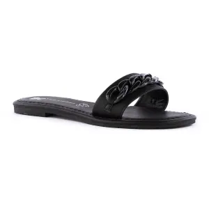 Appearance Womens Vegan Leather Open Toe Flip-Flops