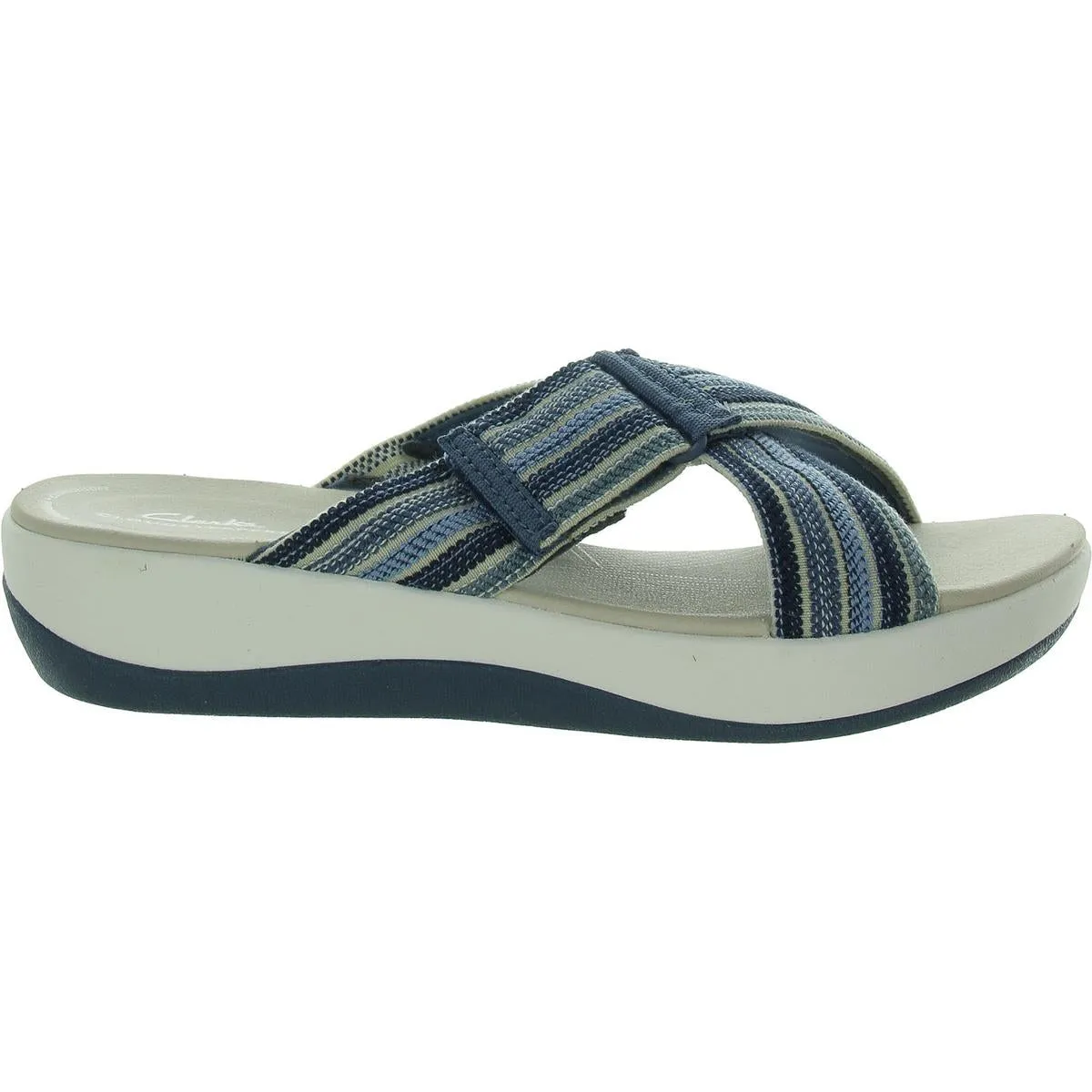 Arla Wave Womens Criss Cross Slide On Slide Sandals