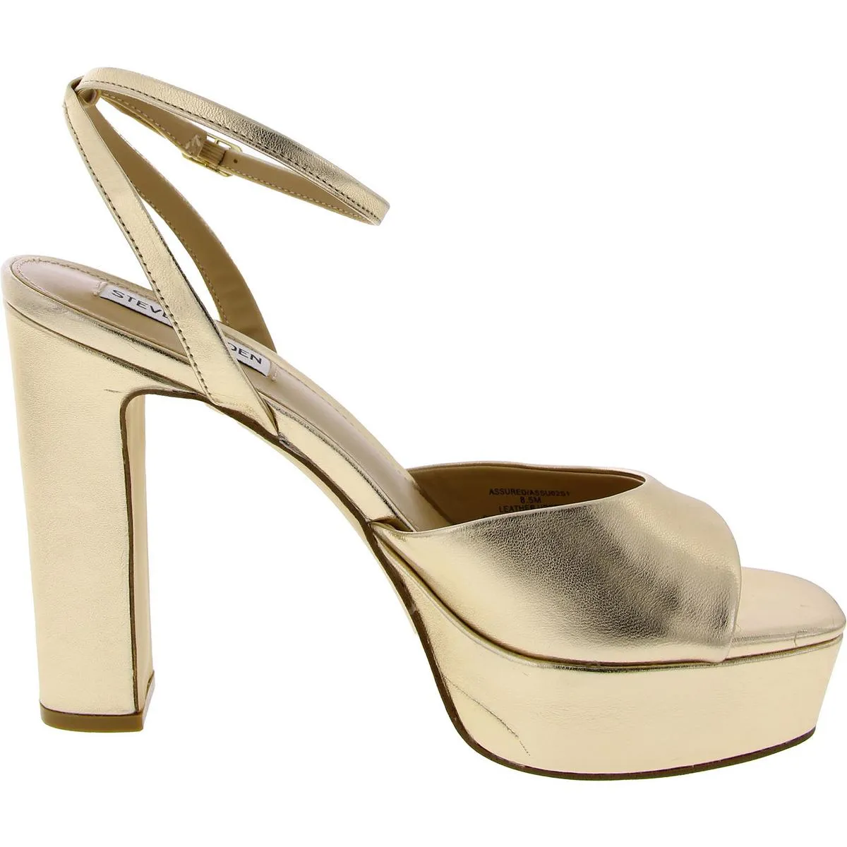 ASSURED  Womens Leather Ankle strap Heels