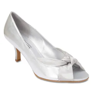 Astrid Heel in Silver Leather