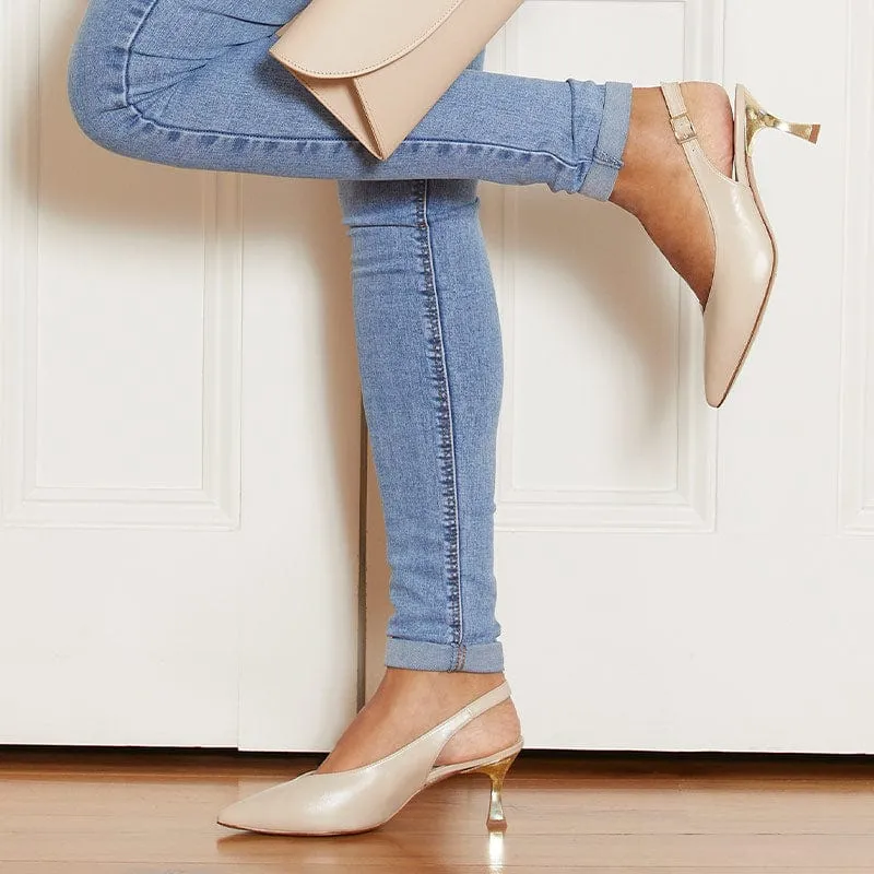Audrey: Cream Leather