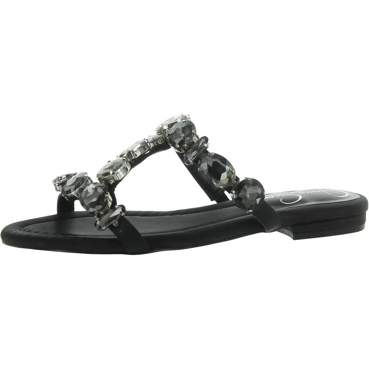 Avimma Womens Silhouette Embellished Slide Sandals