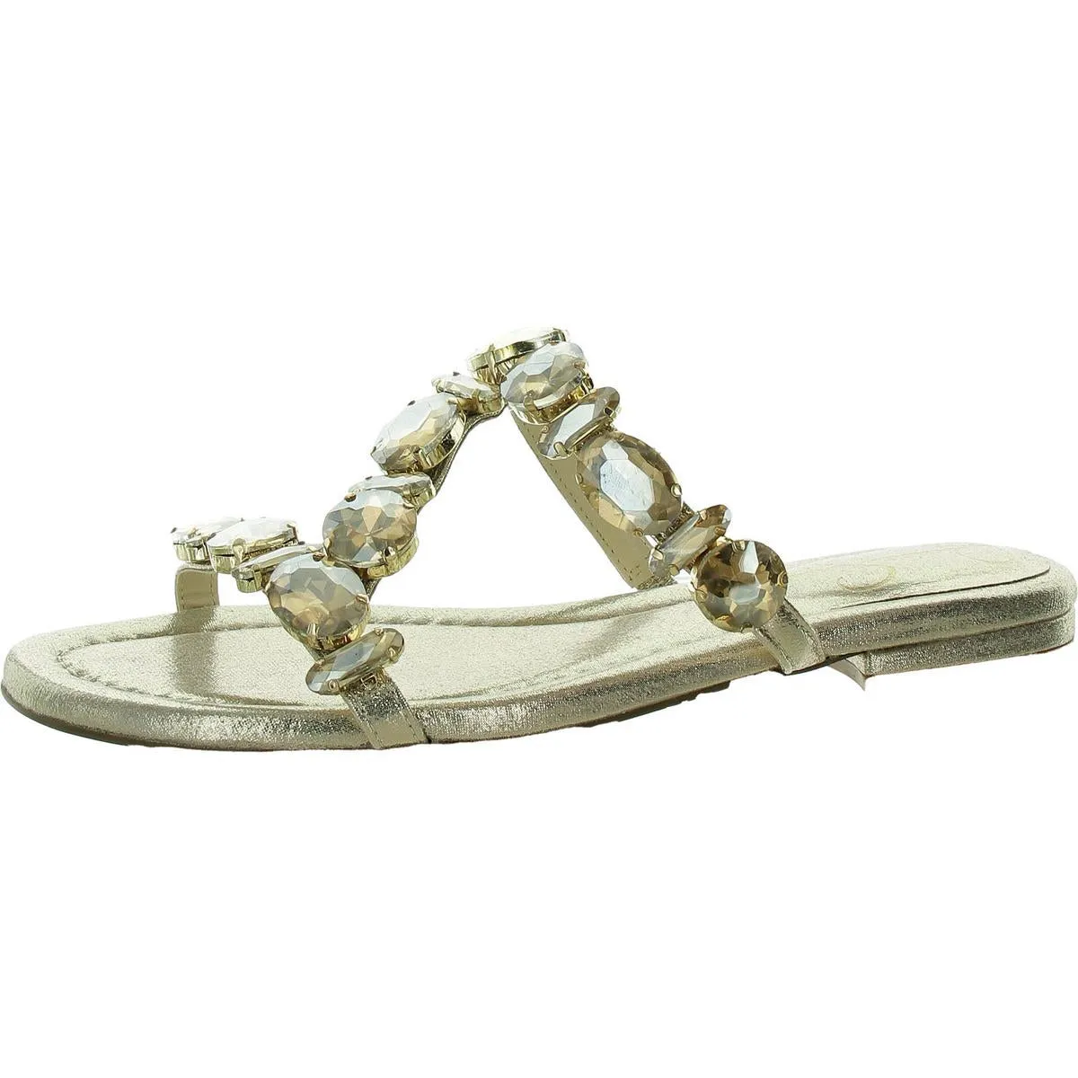 Avimma Womens Silhouette Embellished Slide Sandals