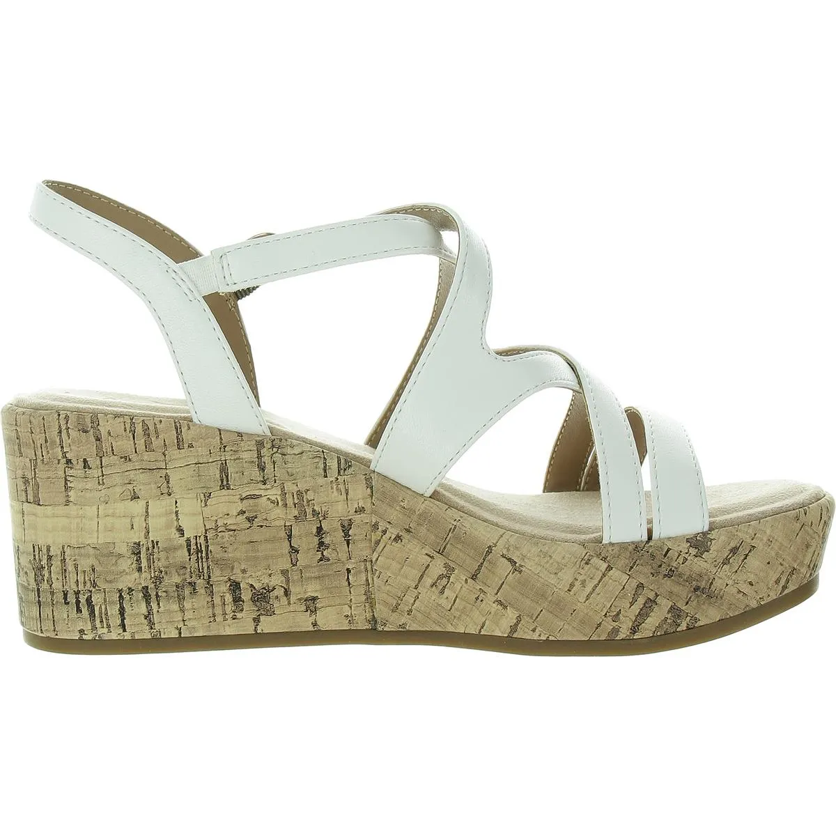 Bailey Womens Faux Leather Platform Sandals