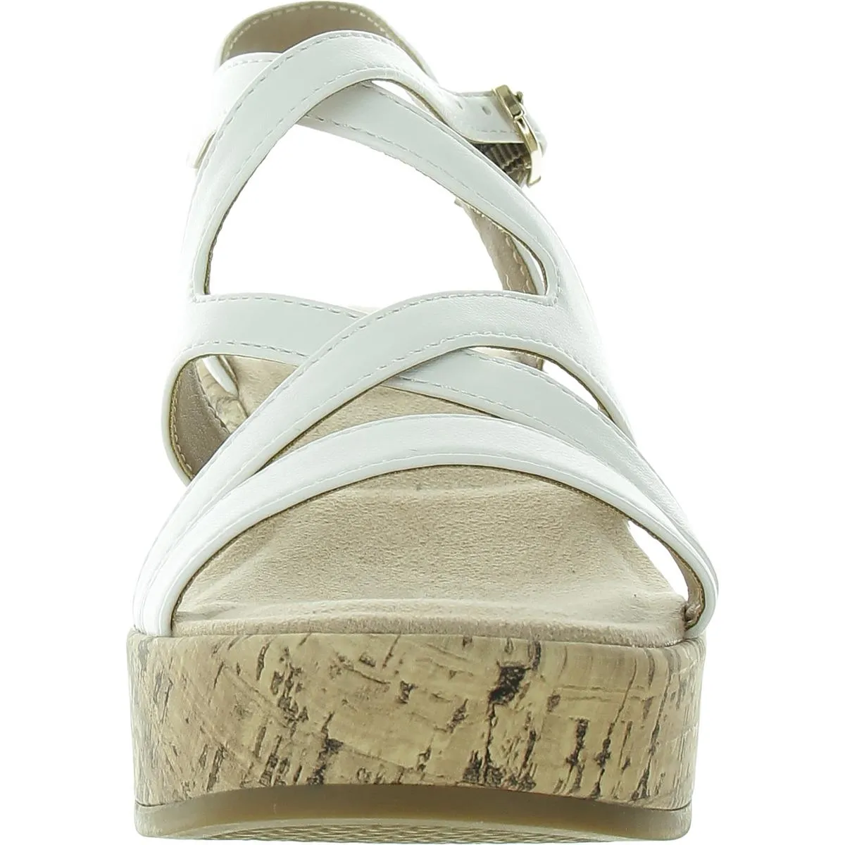 Bailey Womens Faux Leather Platform Sandals