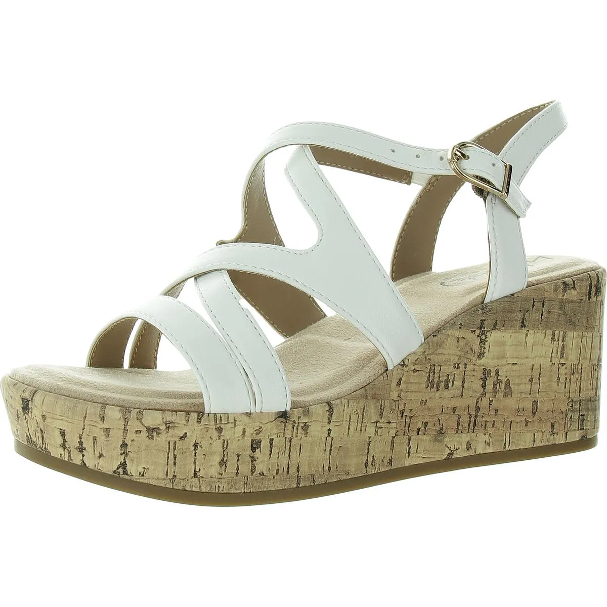 Bailey Womens Faux Leather Platform Sandals