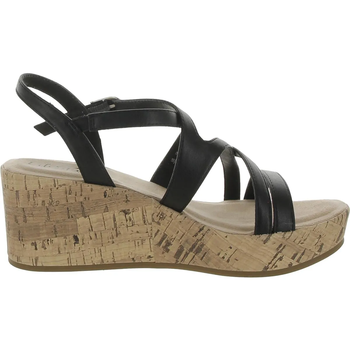 Bailey Womens Faux Leather Platform Sandals