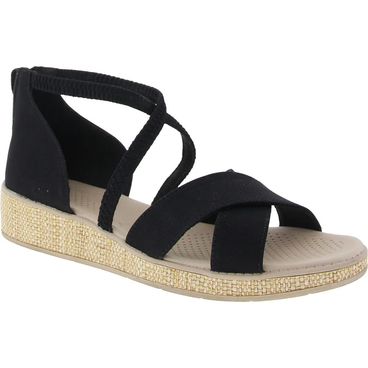 Bali Womens Criss-Cross Manmade Ankle Strap