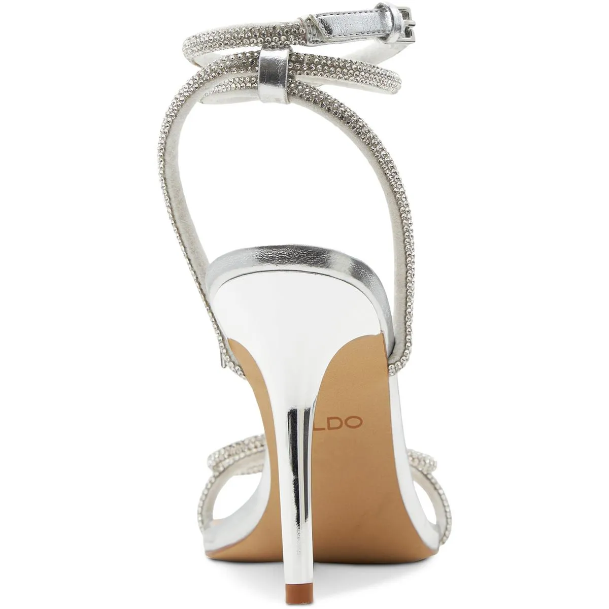 BARRONA Womens Textile Metallic Ankle Strap