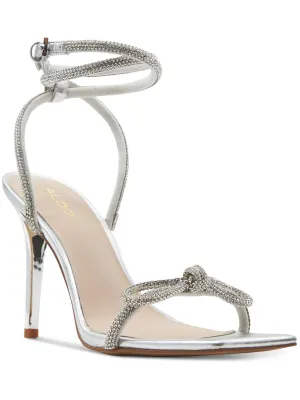 BARRONA Womens Textile Metallic Ankle Strap