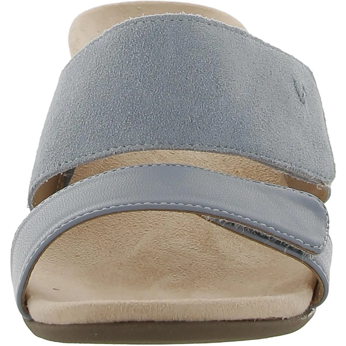 Bayu Womens Leather Slip On Wedge Sandals