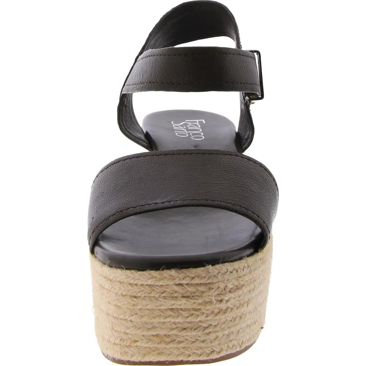 Ben Womens Leather Open Toe Espadrilles