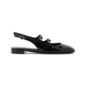 Benni Black Patent Leather Ballerinas