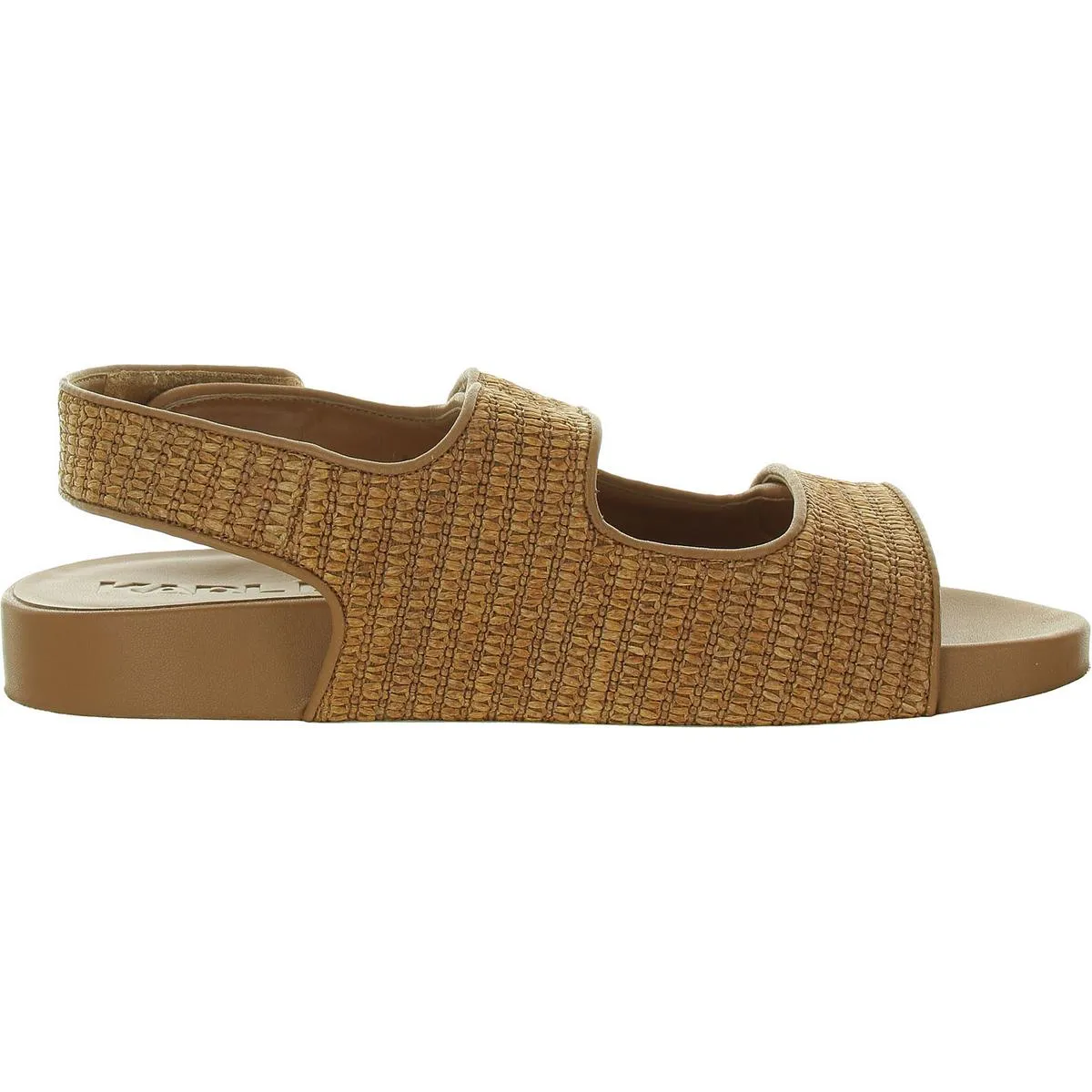 Bindi Womens Adjustable Straw Flatform Sandals