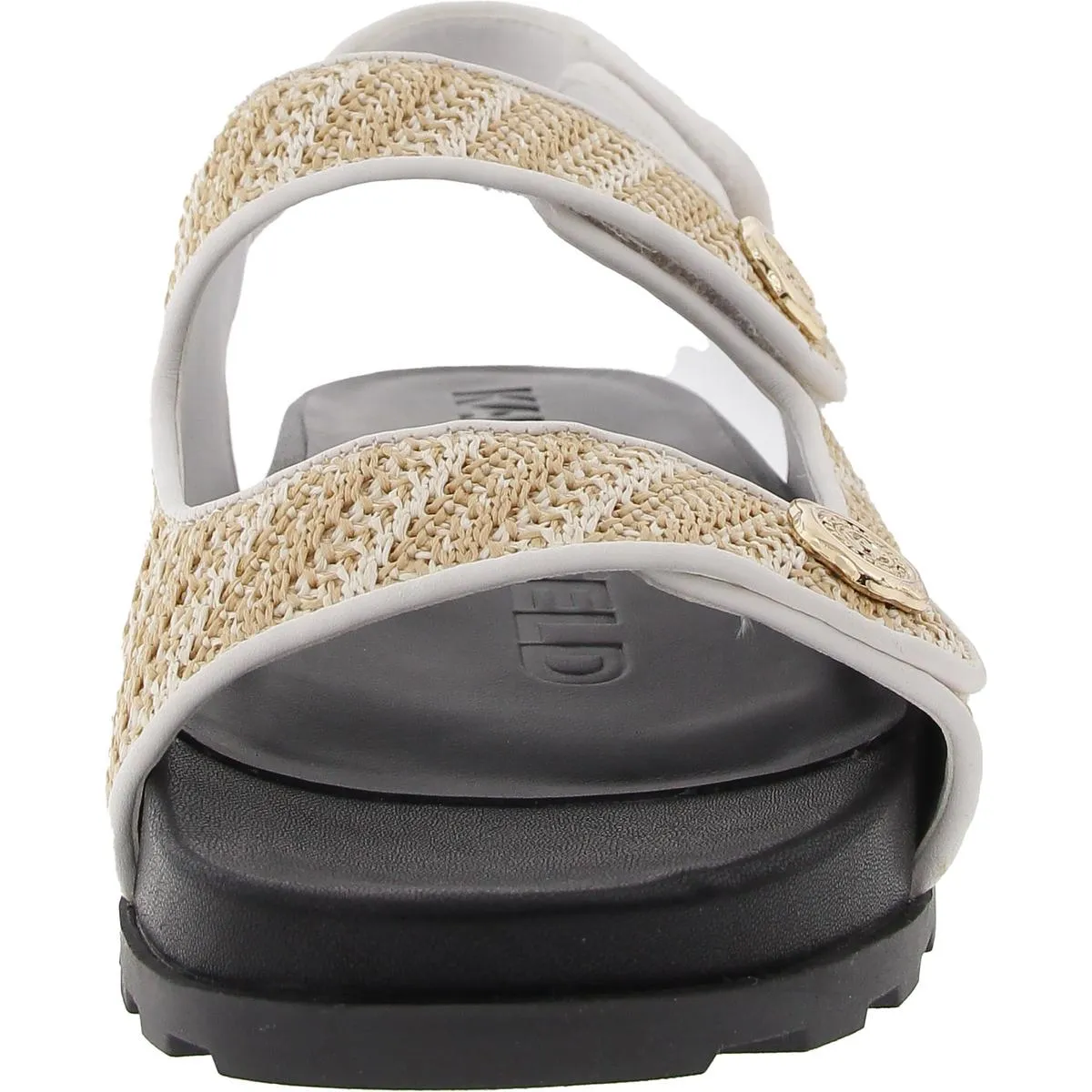 Bindi Womens Adjustable Straw Flatform Sandals