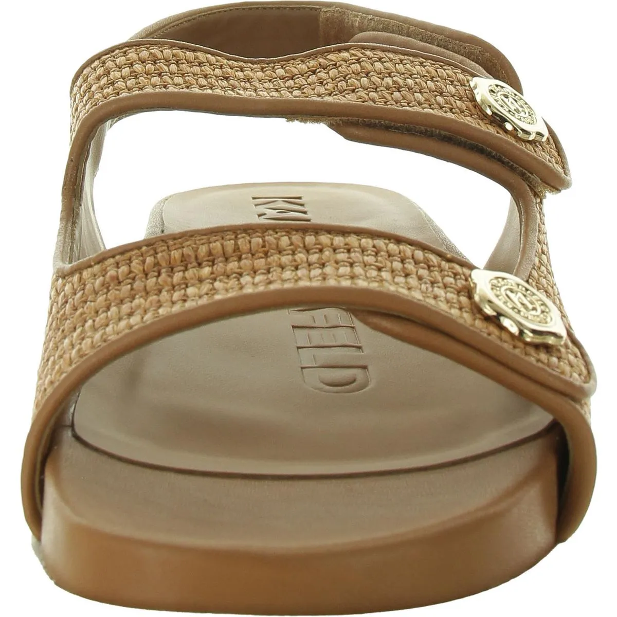 Bindi Womens Adjustable Straw Flatform Sandals