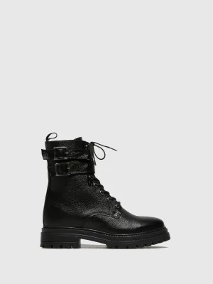 Black Buckle Ankle Boots