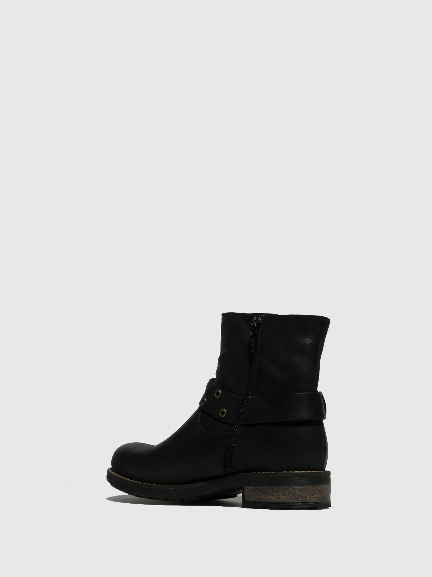 Black Buckle Ankle Boots