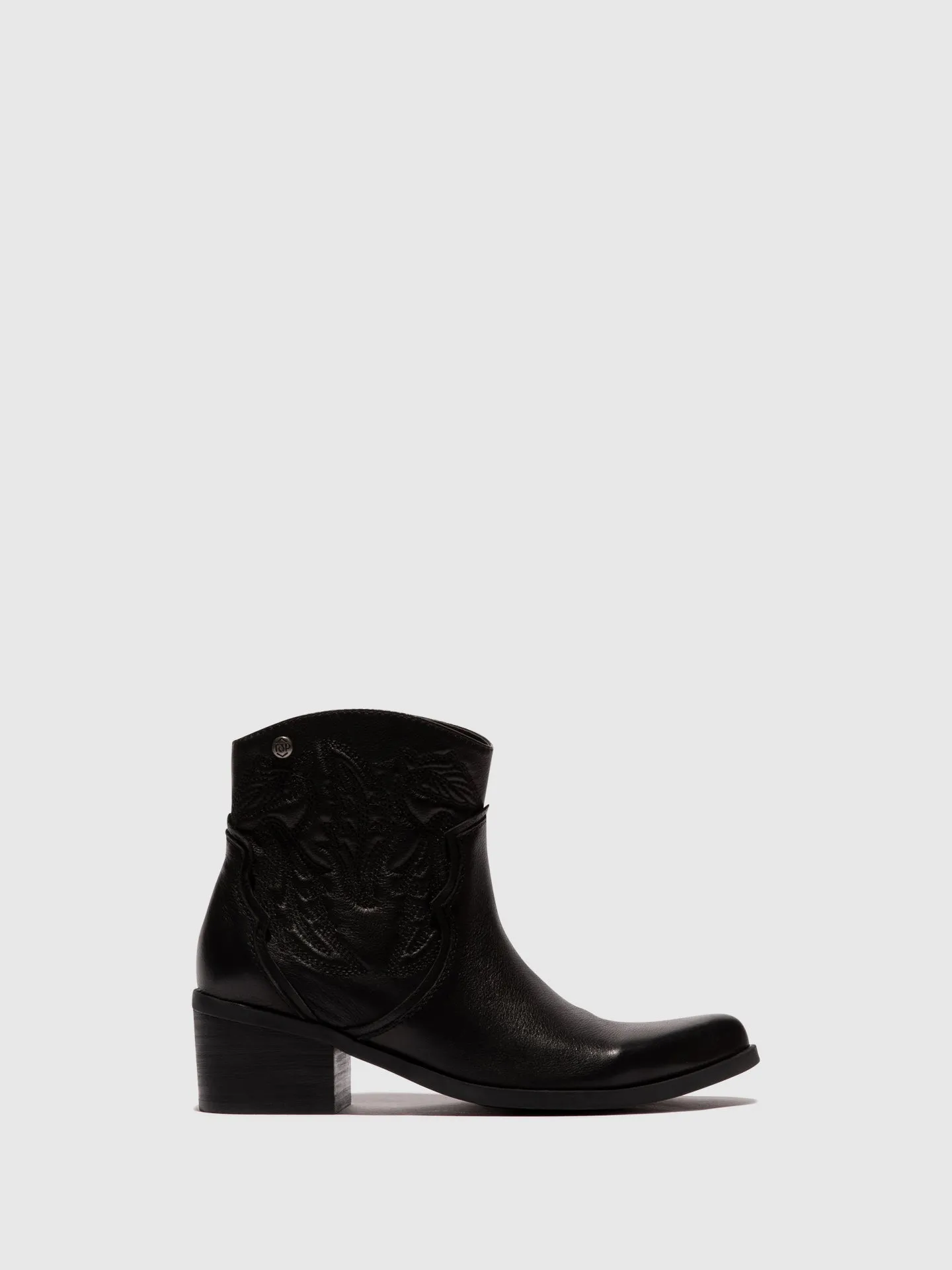 Black Cowboy Ankle Boots