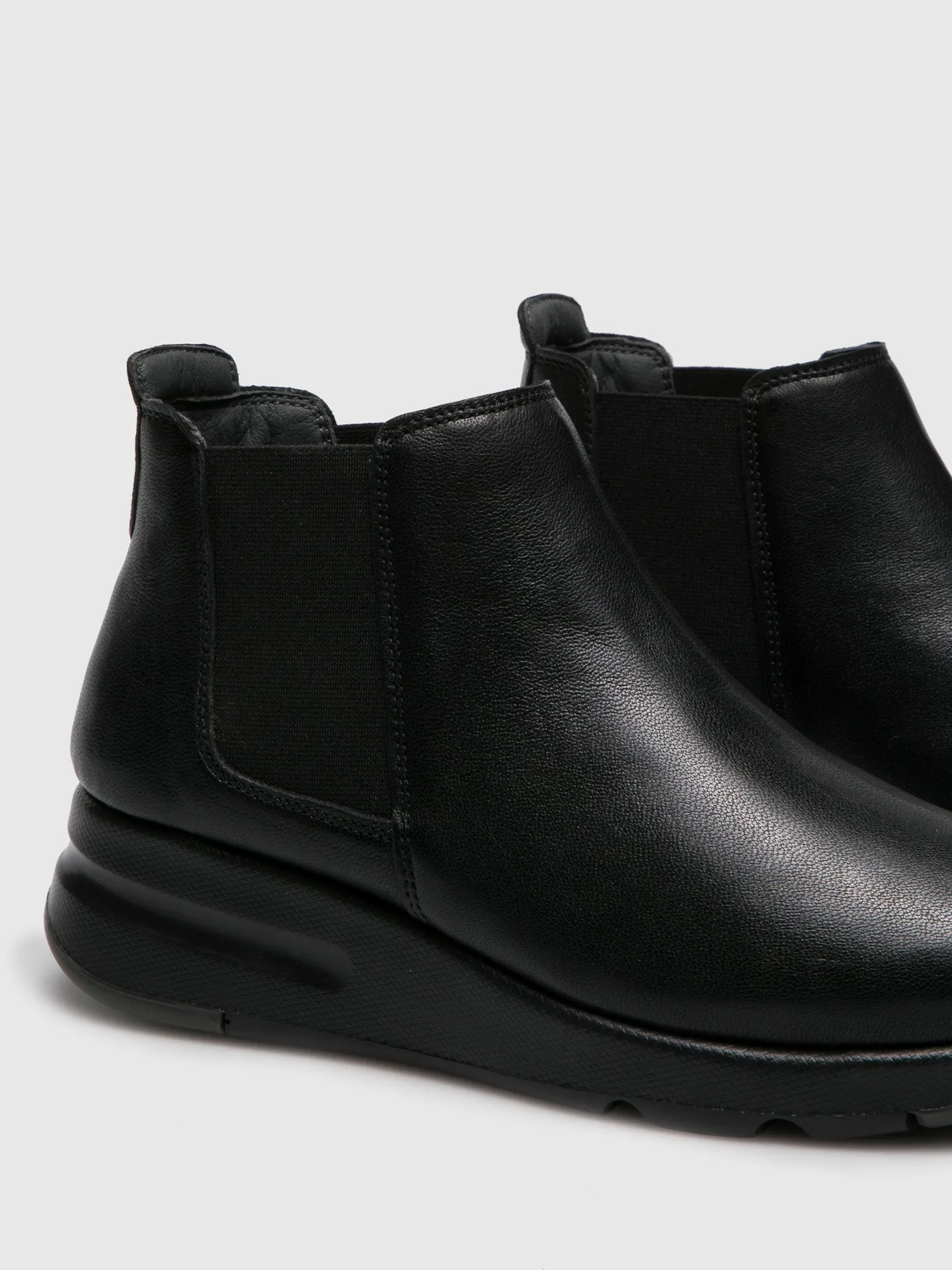 Black Elasticated Ankle Boots