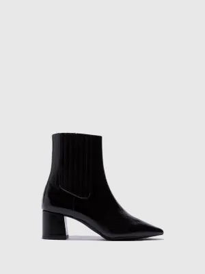 Black Elasticated Ankle Boots