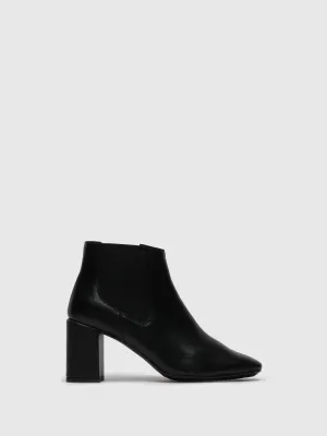 Black Elasticated Ankle Boots