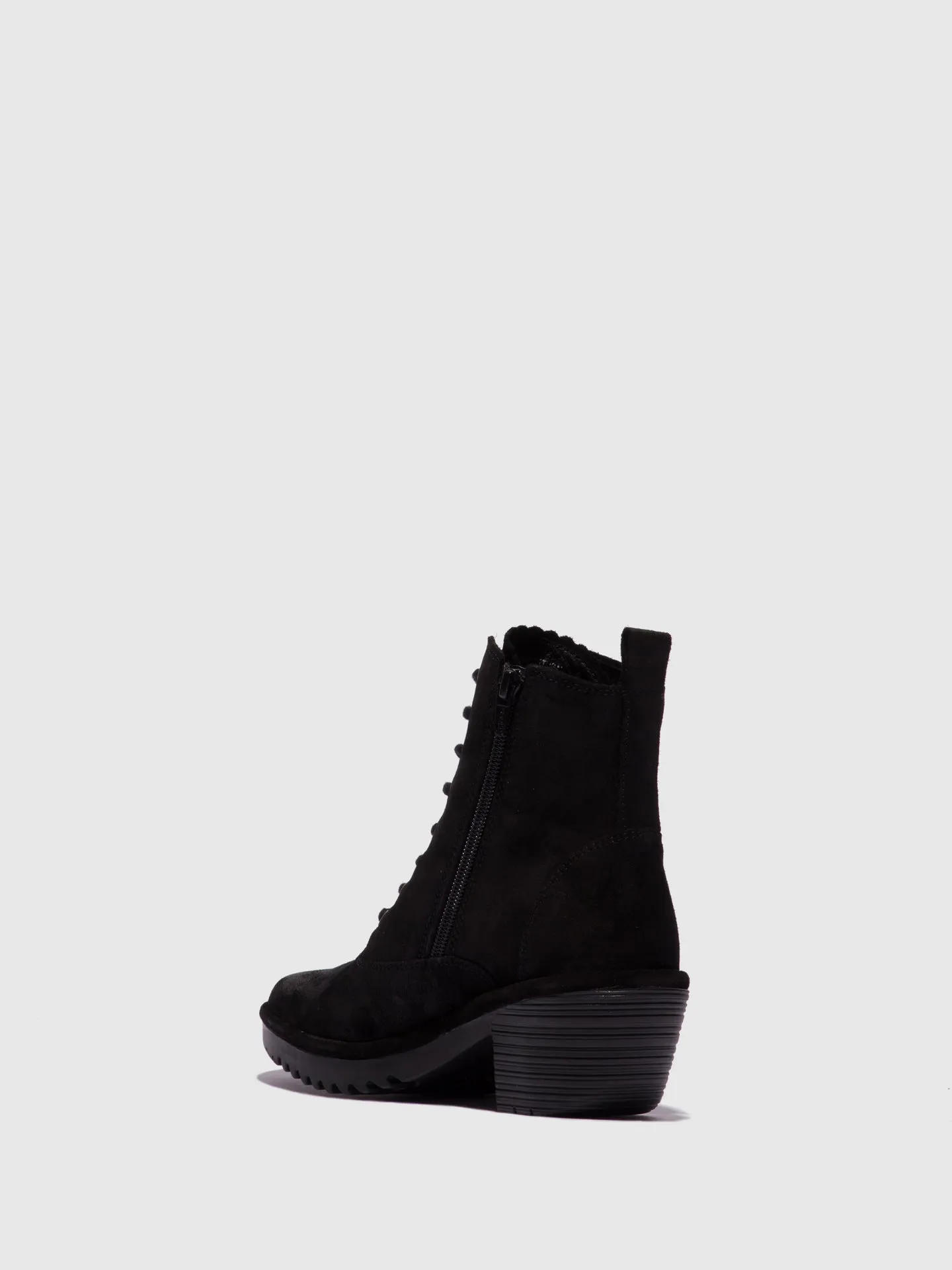 Black Lace-up Ankle Boots