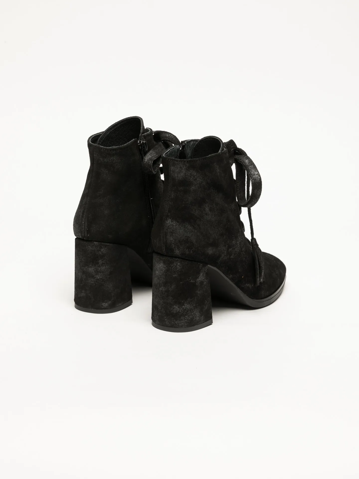 Black Lace-up Ankle Boots
